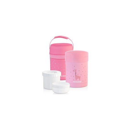 Termo para Papillas y Alimentos Sólidos Miniland Baby Herméticos rosa