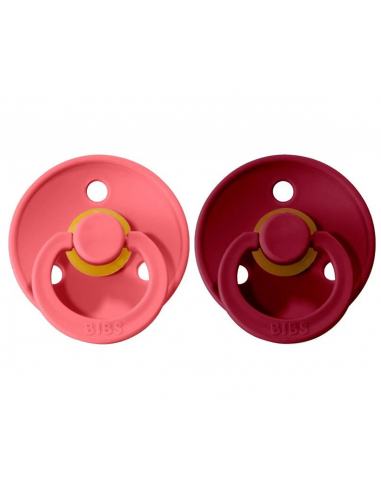 CHUPETES PACK 2 CORAL / RUBY BIBS